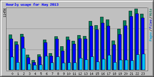 Hourly usage for May 2013