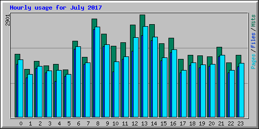 Hourly usage for July 2017